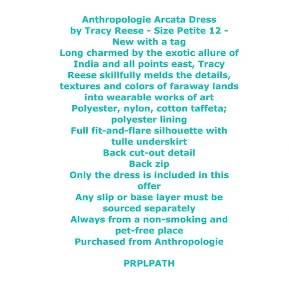 $198 Anthropologie Maxi Dress Petite 12 PL Tracy Reese Cut Outs Tulle Underskirt - Picture 2 of 15